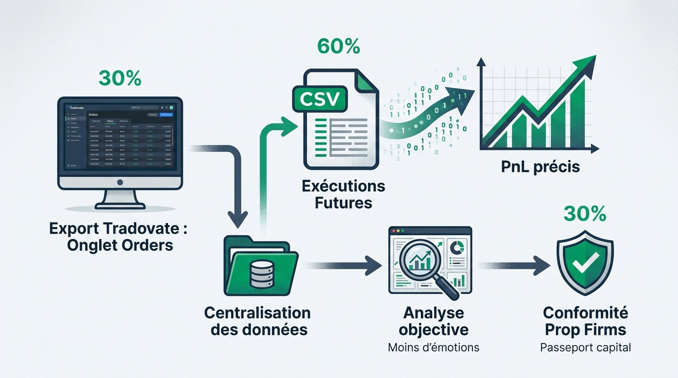 Fichier CSV Tradovate : optimisation des performances trading via import CSV Tradovate