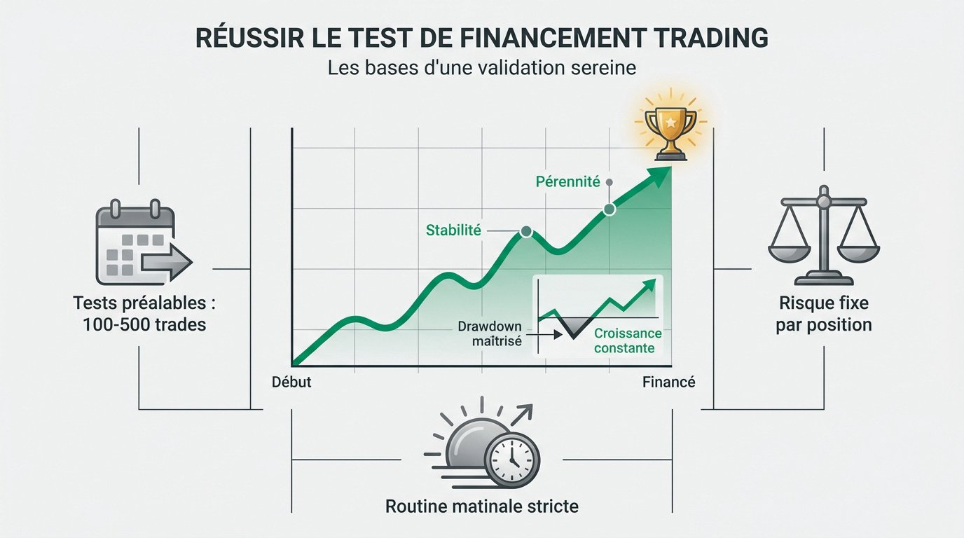 Test de financement trading : stratégie pour réussir sans stress