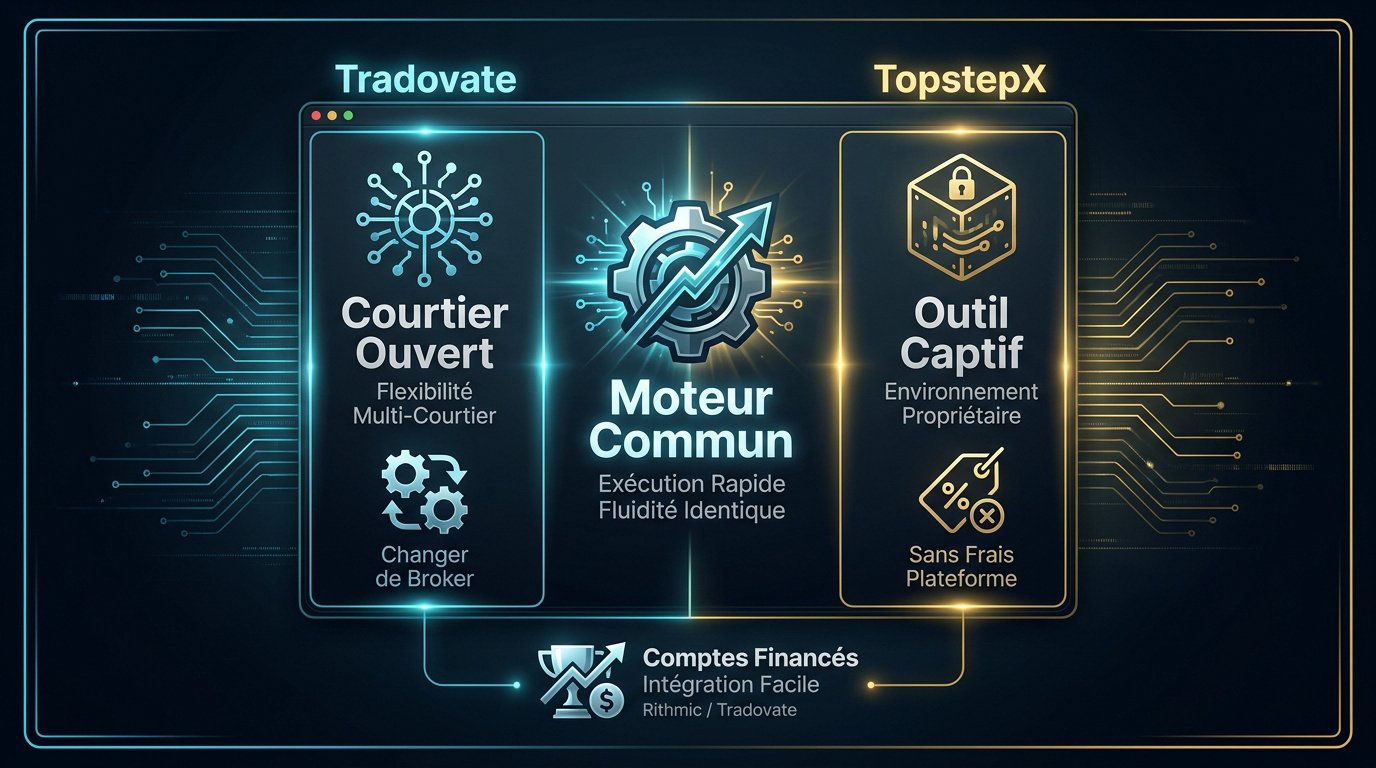 Tradovate vs TopstepX : comparaison des interfaces de trading