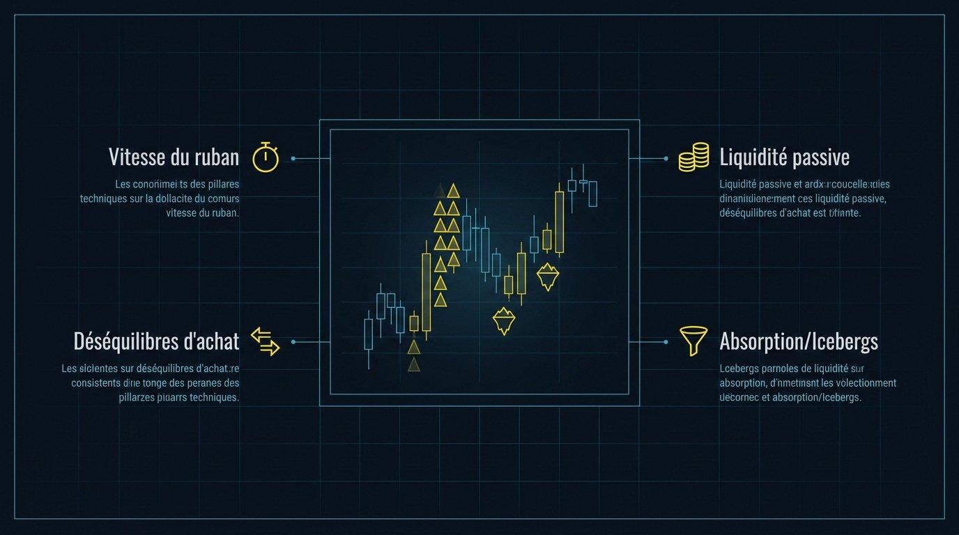 Tableau de bord technique pour journal de trading order flow futures