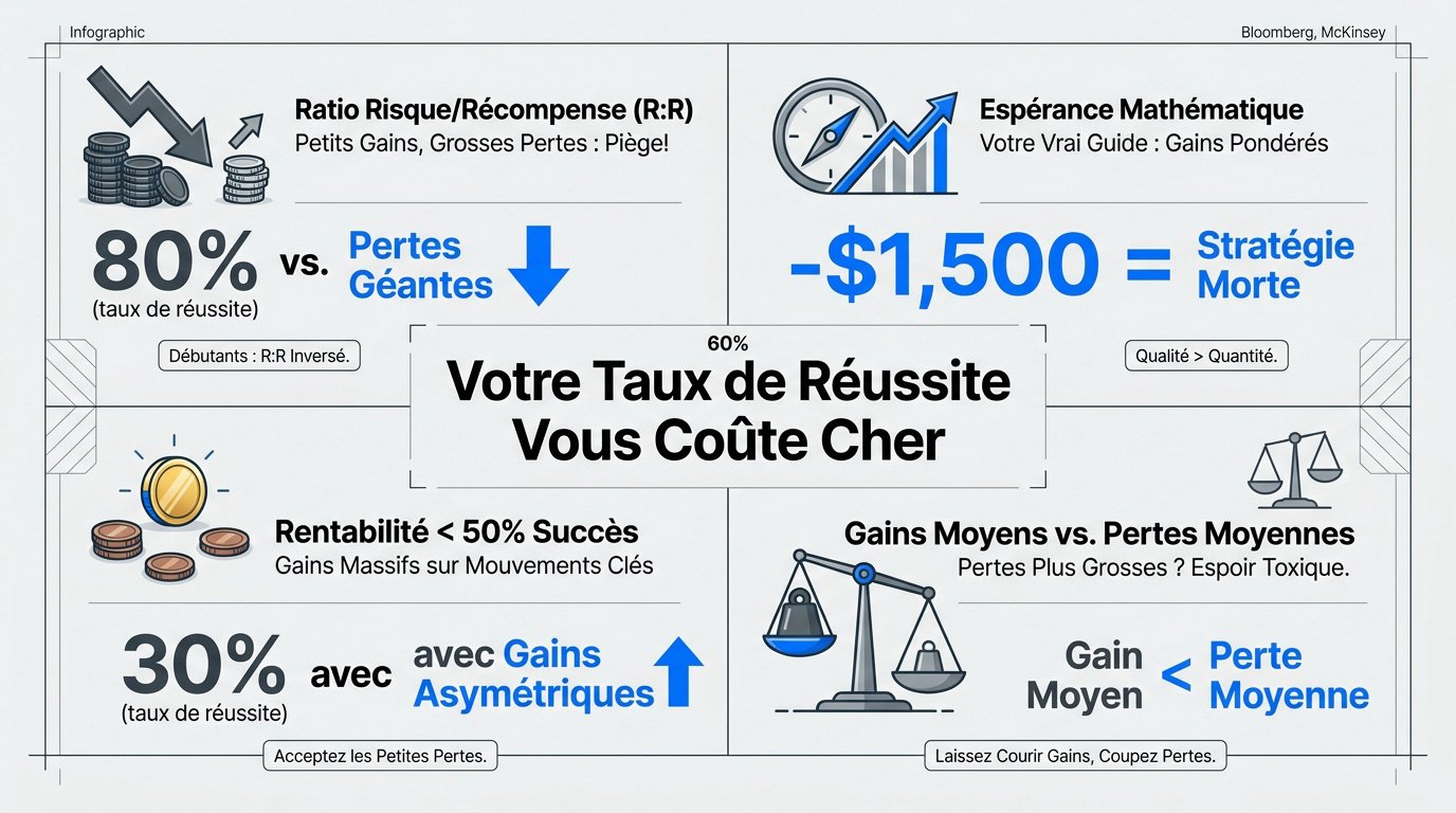 Graphique montrant l'impact du win rate sur la rentabilité en trading futures